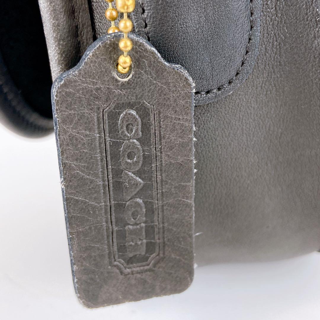 オールドコーチ ターンロック ヴィンテージ ダークグレー ショルダーバッグ