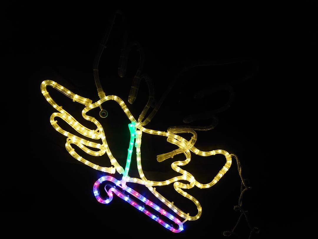 イルミネーション モチーフ 鳥 鳩 金の鳥 バード スティック 屋外使用可能