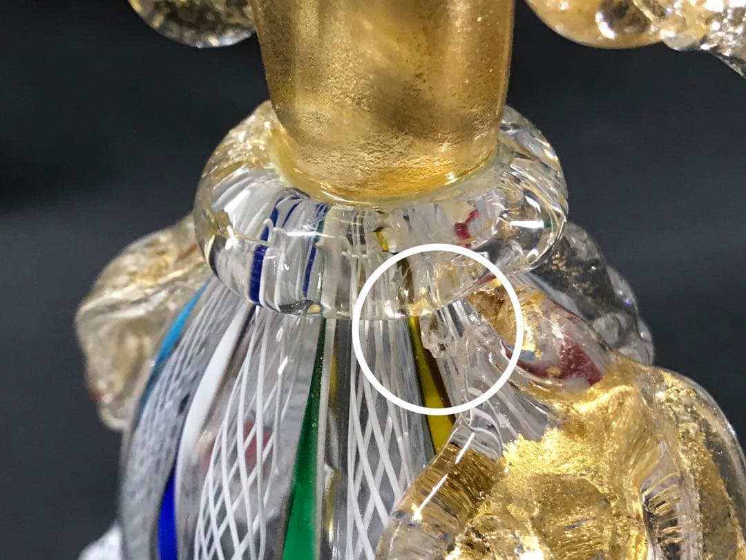 【現状品】ムラーノガラス ? ベネチアンガラス ? 置物　カサノバ　恋人