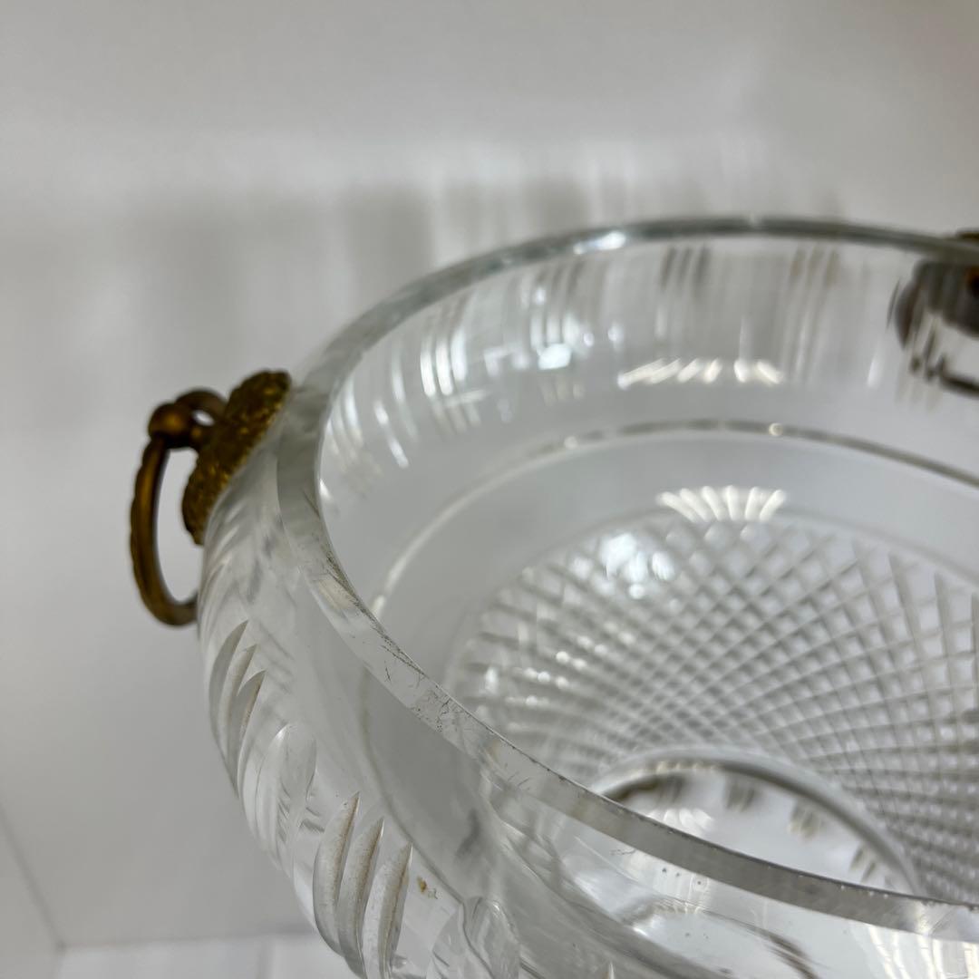 明治時代　ギヤマン切子　大花瓶　高さ48㎝　トヒチサ　東な8-0106④