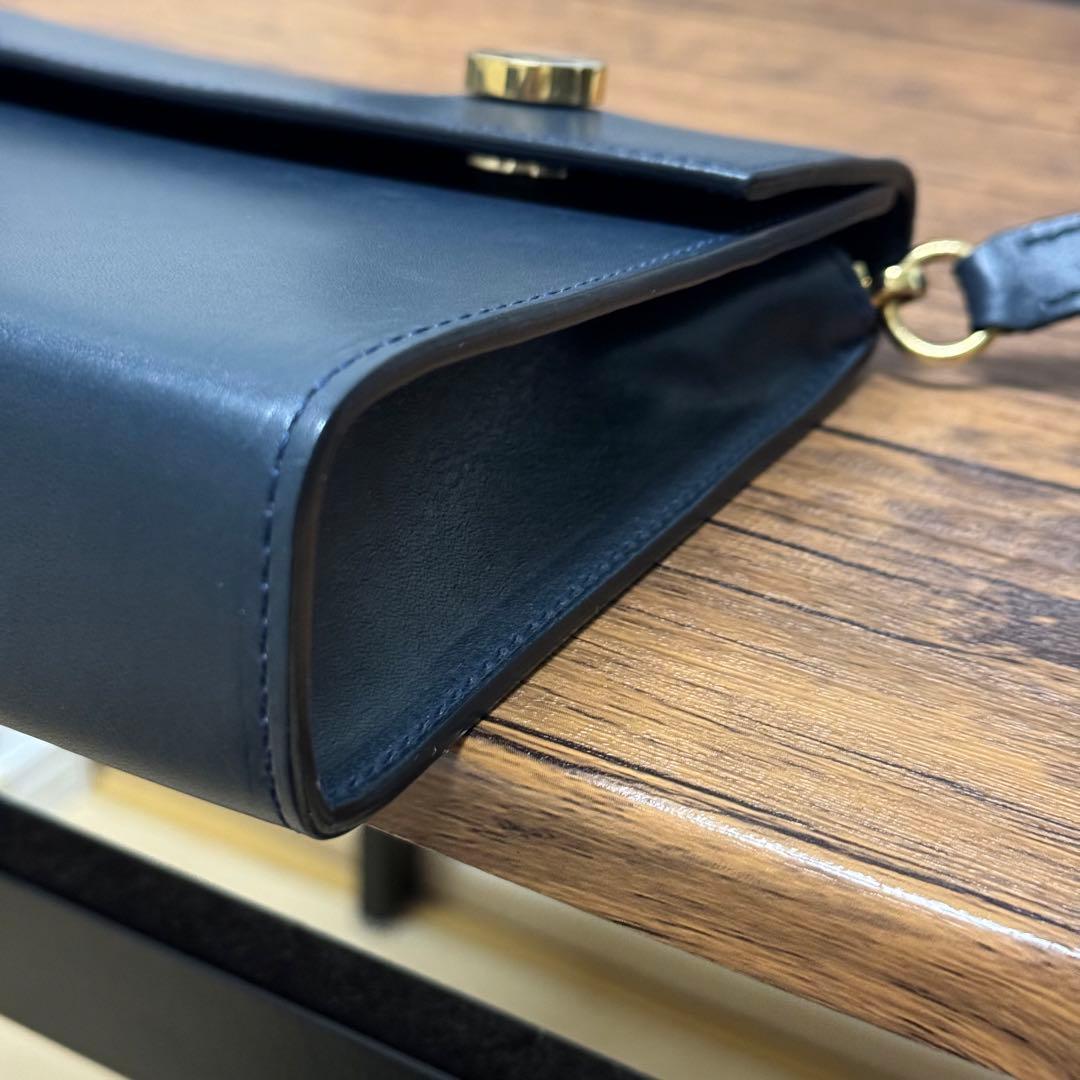 希少！RSVP GOLDEN EYES スムースカーフスキンショルダー　ネイビー