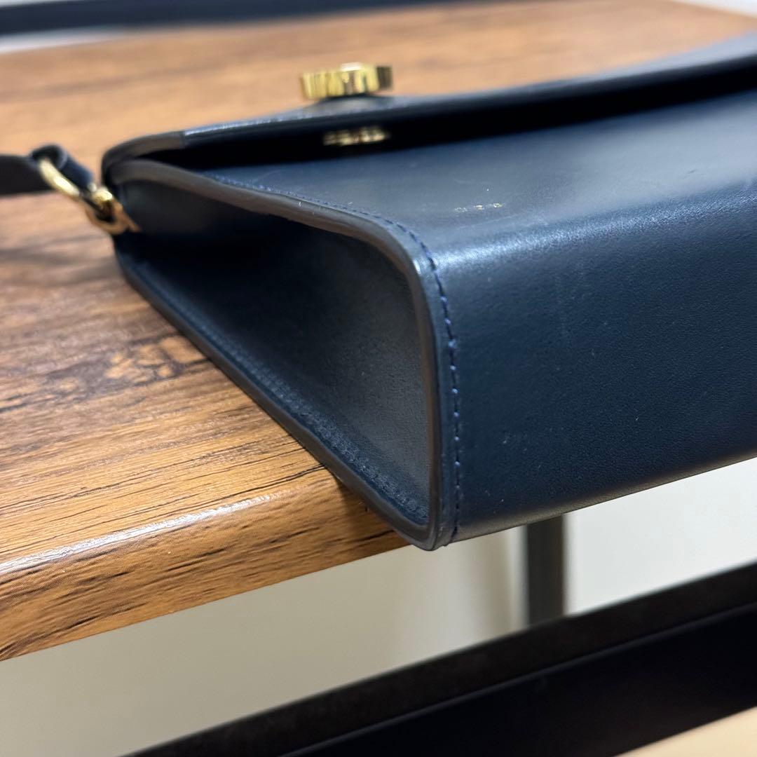 希少！RSVP GOLDEN EYES スムースカーフスキンショルダー　ネイビー