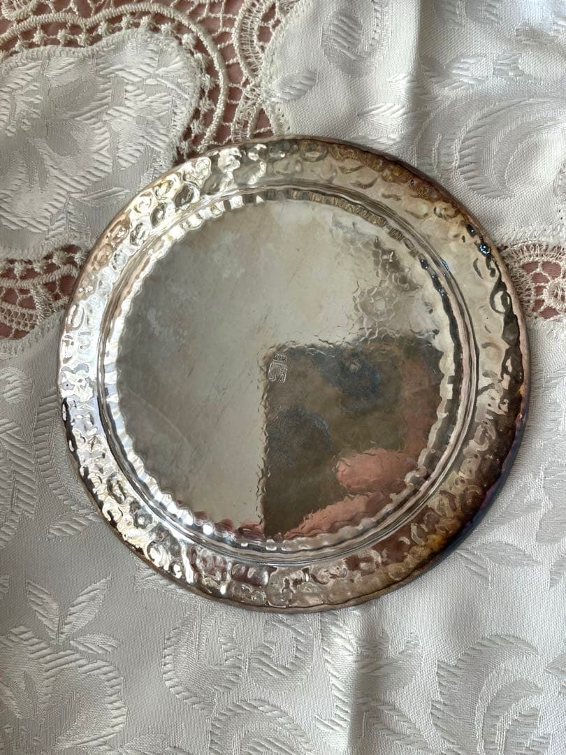 尚美堂　純銀製菓子皿6枚セット　銀製楊枝5本セット