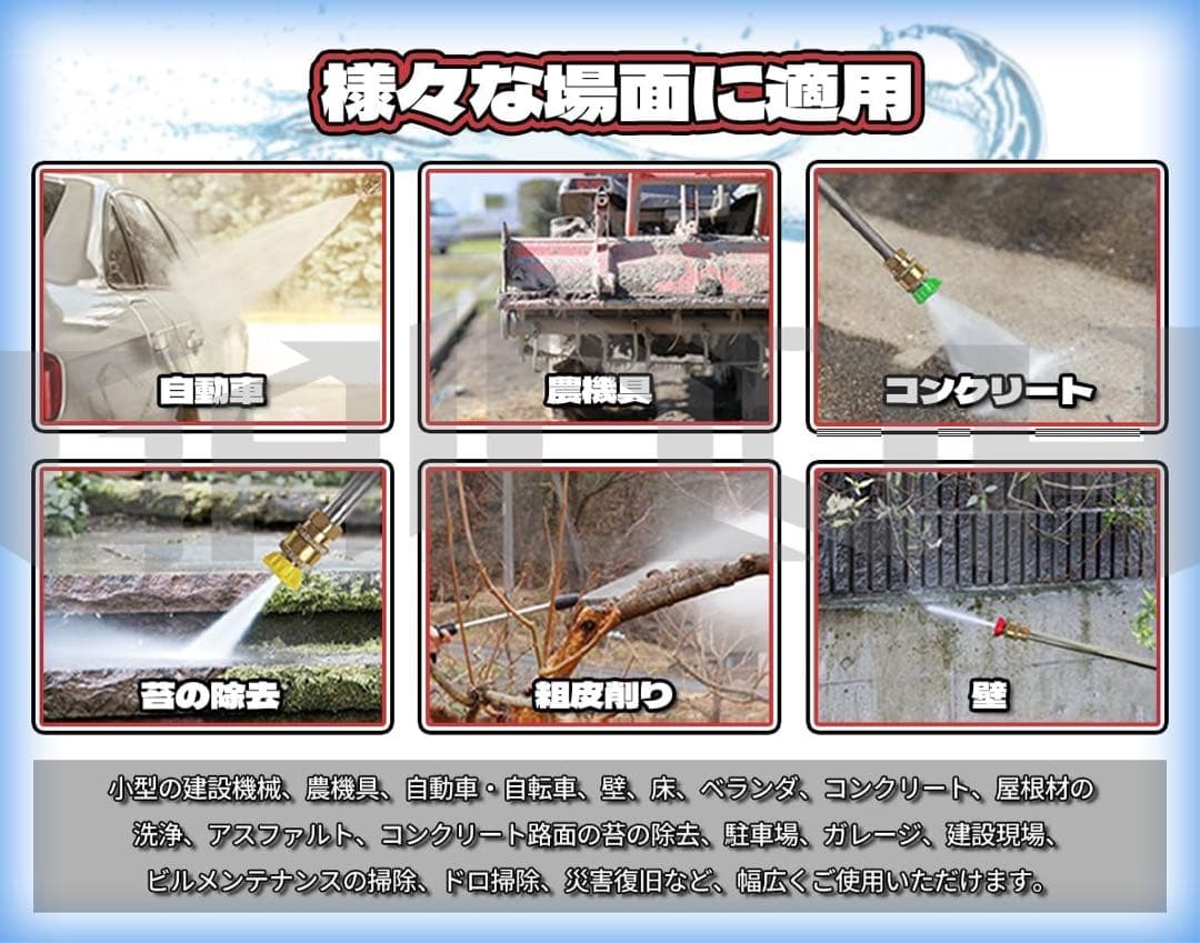 エンジン高圧洗浄機 ガソリン燃料 強力エンジン 7.0HP 最大圧力25Mpa