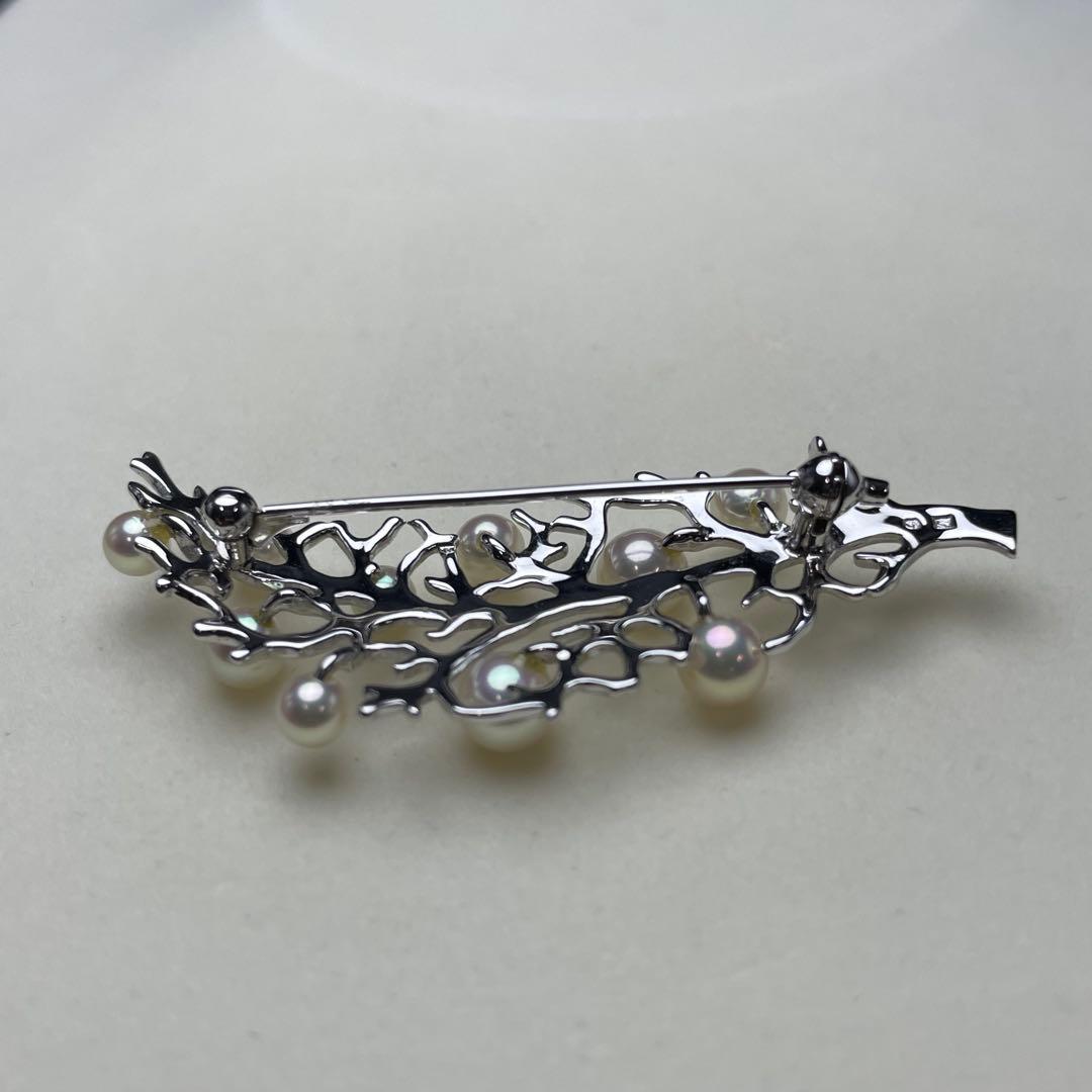 ミキモト アコヤ真珠 ブローチ 最大5.0mm SILVER