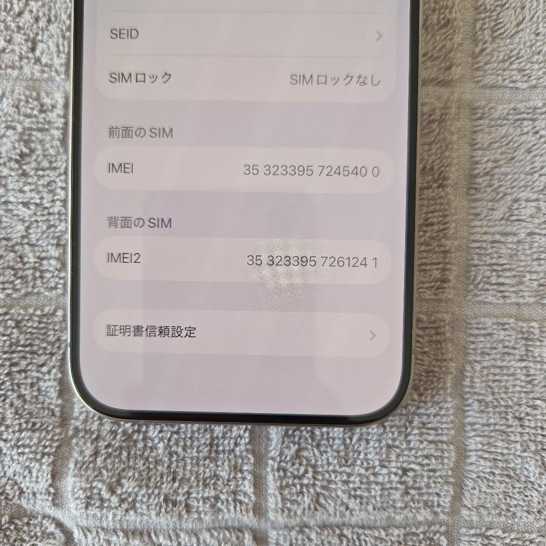 Apple iPhone 15Pro 香港版 256GB バッテリー87%