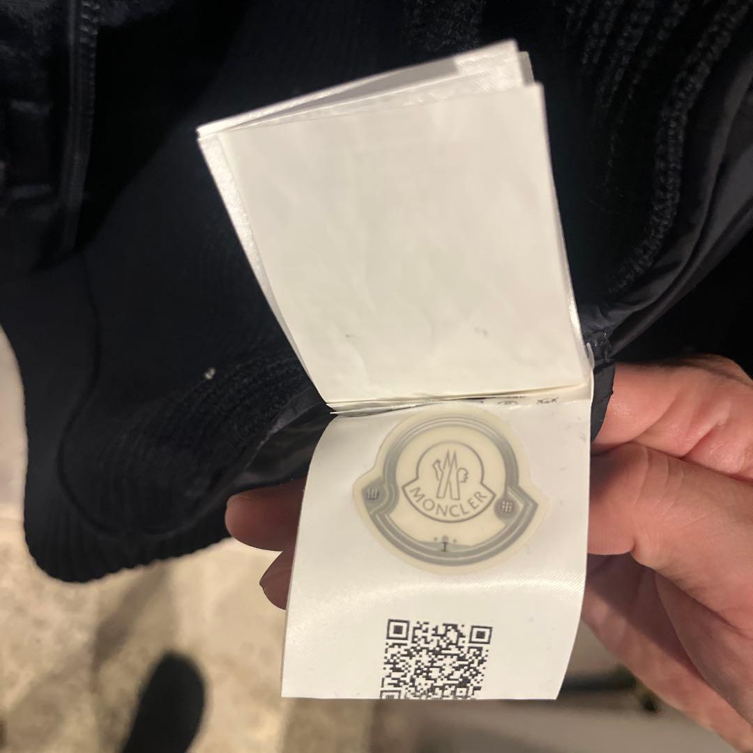 【美品】MONCLER (モンクレール)ニットダウンネイビー　Sサイズ