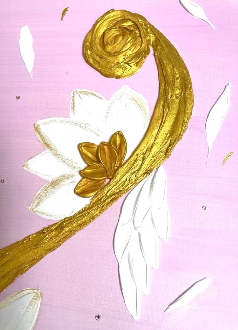 開運絵画　オリジナル　龍神様　蓮の花　守護天使　守護様からのメッセージ