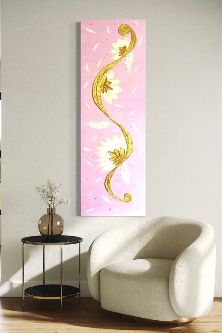 開運絵画　オリジナル　龍神様　蓮の花　守護天使　守護様からのメッセージ