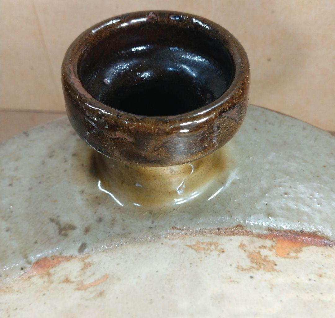 本人肉筆共箱【本物保証】金城次郎 海老魚文抱瓶 共箱 栞 壷屋焼 人間国宝 無傷