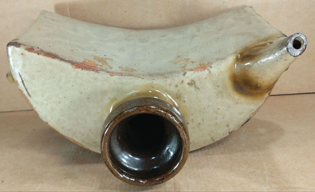 本人肉筆共箱【本物保証】金城次郎 海老魚文抱瓶 共箱 栞 壷屋焼 人間国宝 無傷