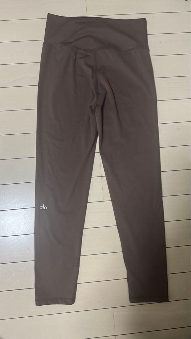 alo ブラウン ヨガウェア セット 上M下L