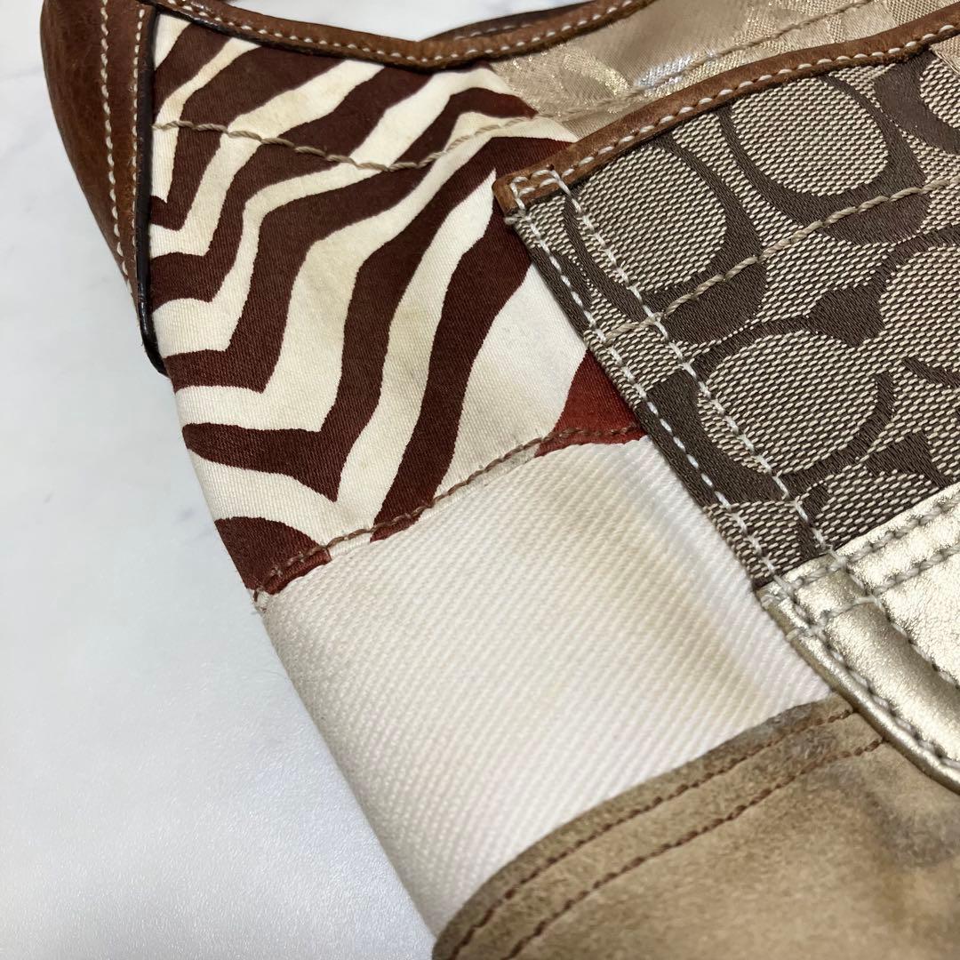 COACH✨コーチ　ワンショルダー　ハンドバッグ　パッチワーク