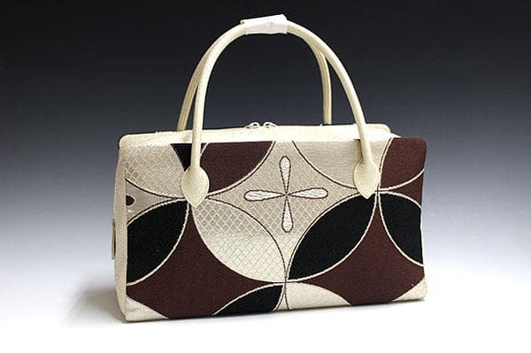 新品未使用品　京都 西陣織正絹帯地使用　利休バッグお茶席　25901