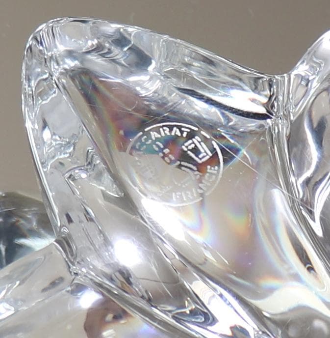 Baccarat バカラ 稀少 ユリ オブジェ ペーパーウェイト 百合 置物