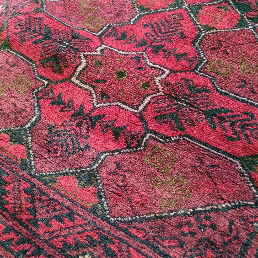 ヴィンテージラグ　トルクメン　トライバルラグ アフガニスタンラグ　手織り絨毯