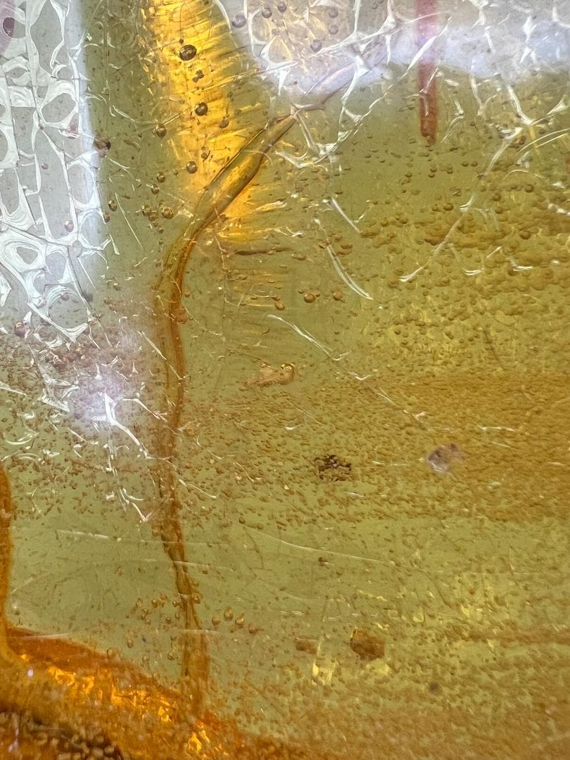 ビックサイズ　虫入り琥珀　大量な気泡を内包　バルティックアンバー　バルト海沿岸