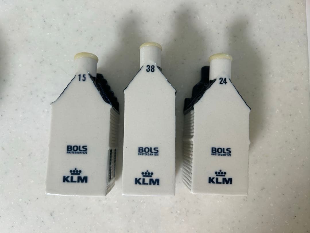 【3点セット】KLMオランダ航空　BOLS デルフトブルーハウス