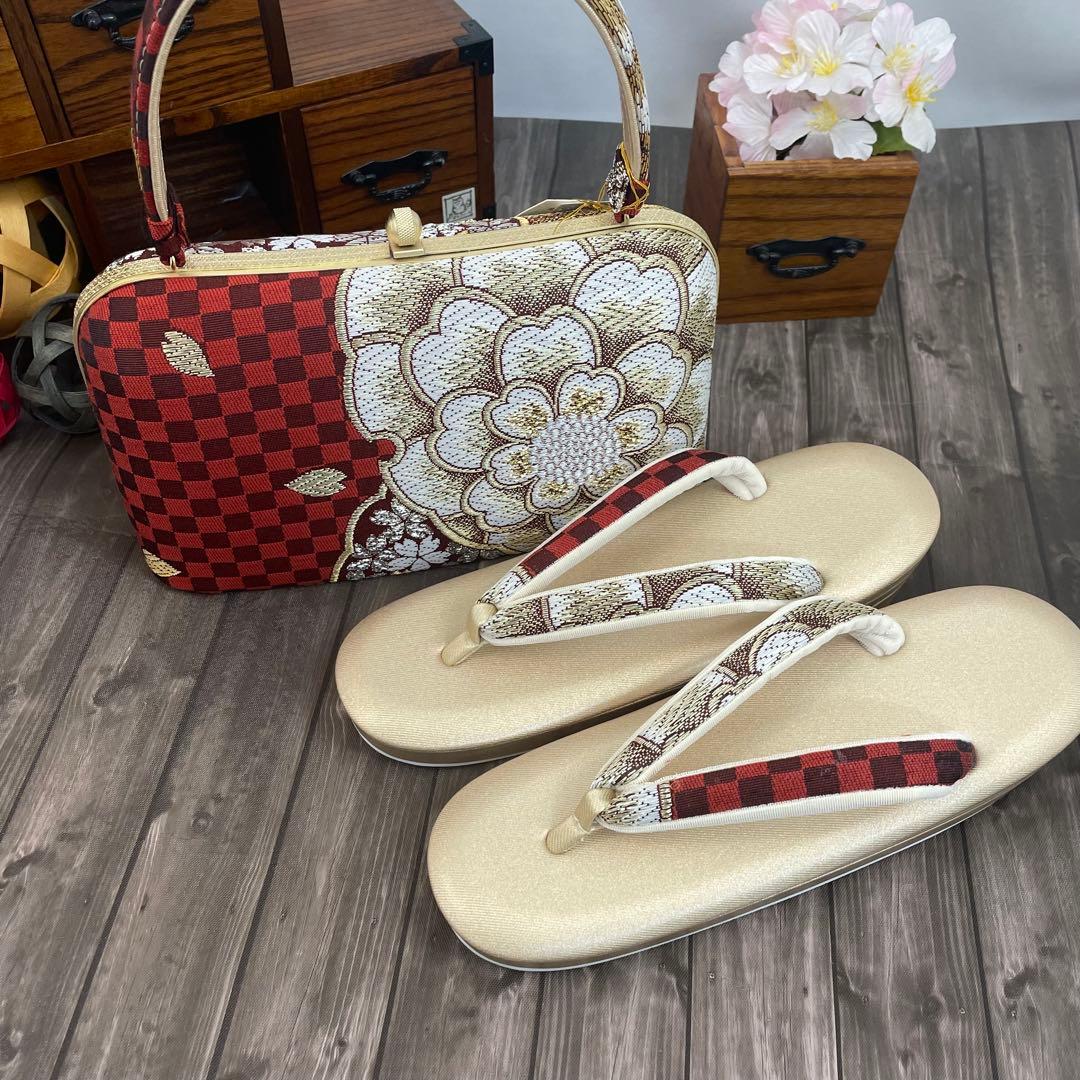 そ✨2007振袖などに✨西陣織 草履バッグ Lサイズ 少々訳あり新品