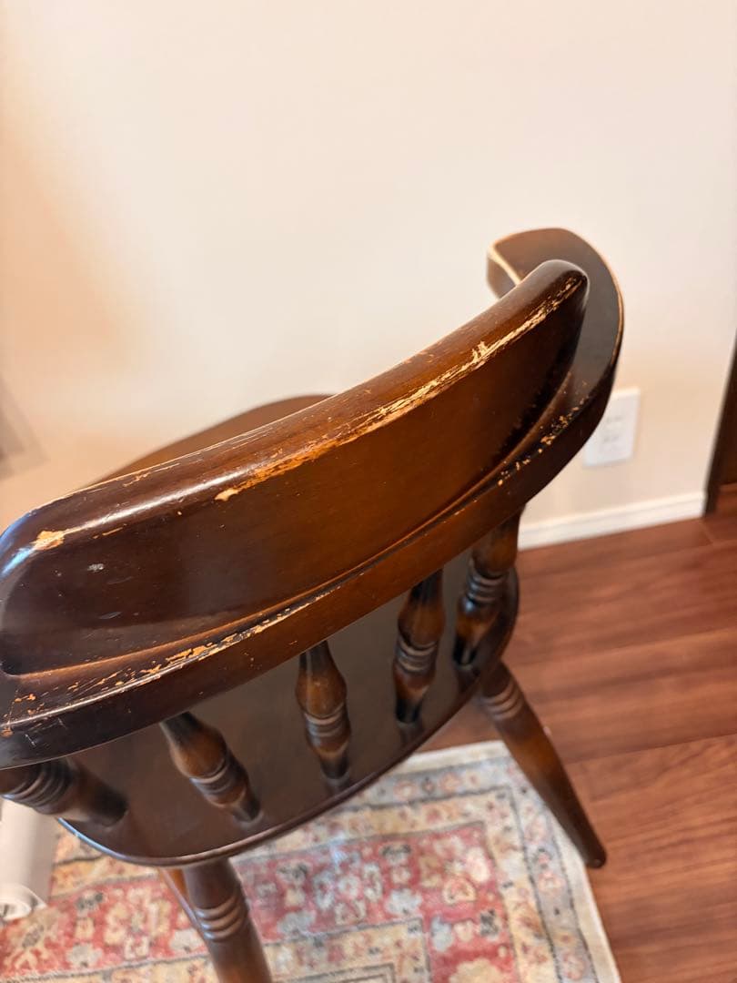 お値下げ！飛騨産業♡キツツキマーク♡昭和レトロダイニングチェア スピンドルバック