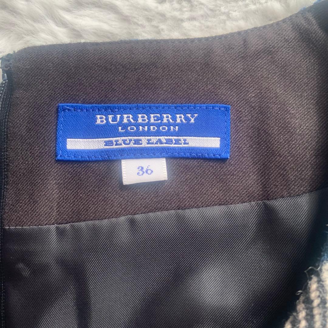 バーバリーブルーレーベル ノバチェックワンピース 西野カナ着用色違い　グリーン