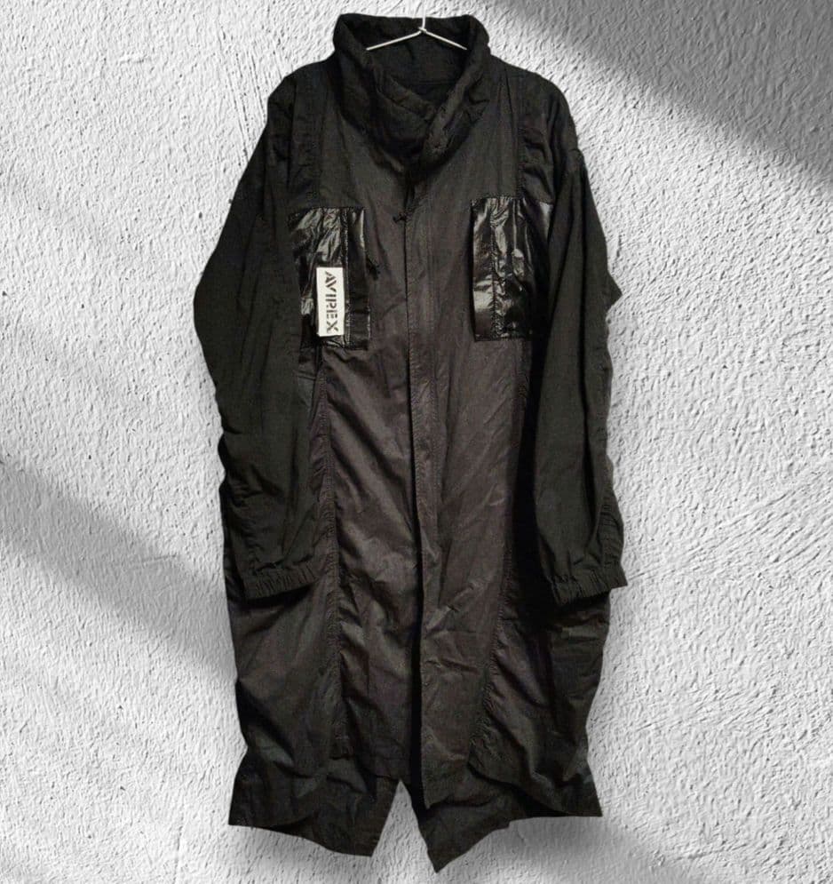 AVIREX　ジャケット　モッズコート　ミリタリー　ストリート　ブラック　黒　L