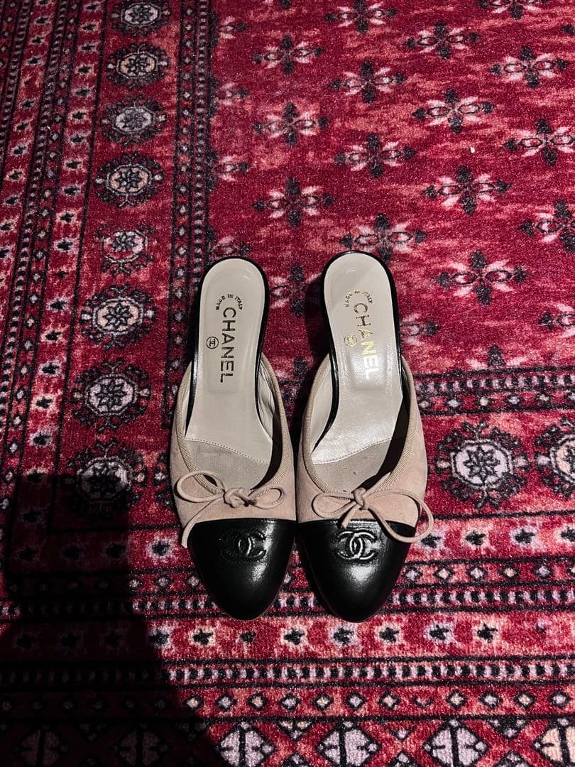 CHANEL ミュール サンダル ベージュ 黒 最終お値下げ