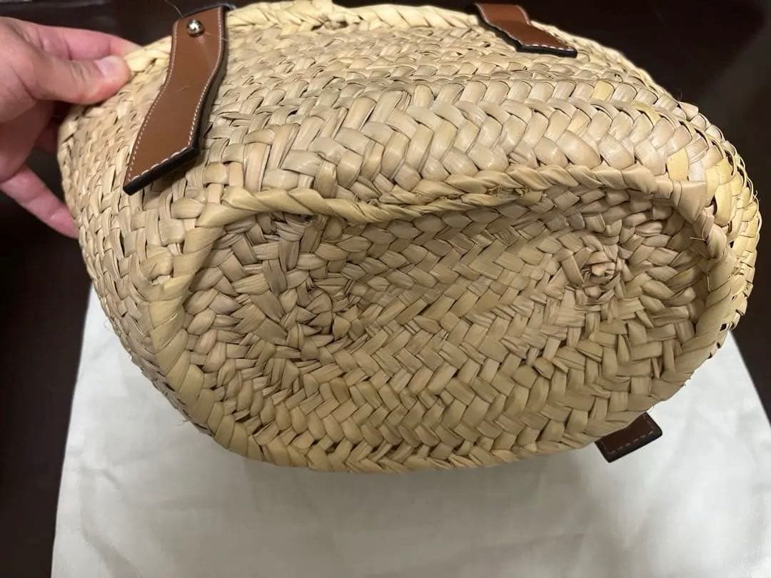 最終お値下げ　LOEWE かごバッグ ベージュ/ブラウン