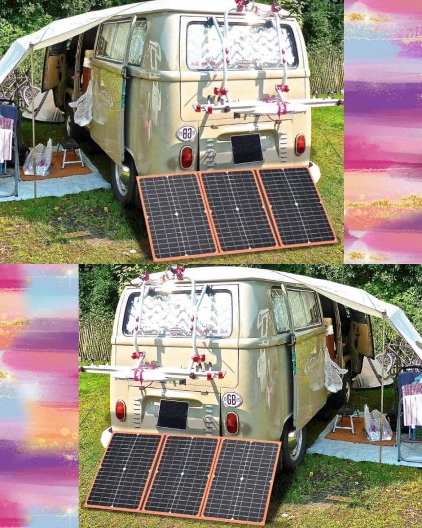 ❤高転換効率＆高出力100Wのパワフルなソーラーパネル❣折りたためて超便利♪❤