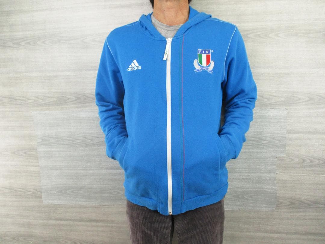 adidas アディダス＜イタリアラグビー代表 フルジップパーカー＞M2217s