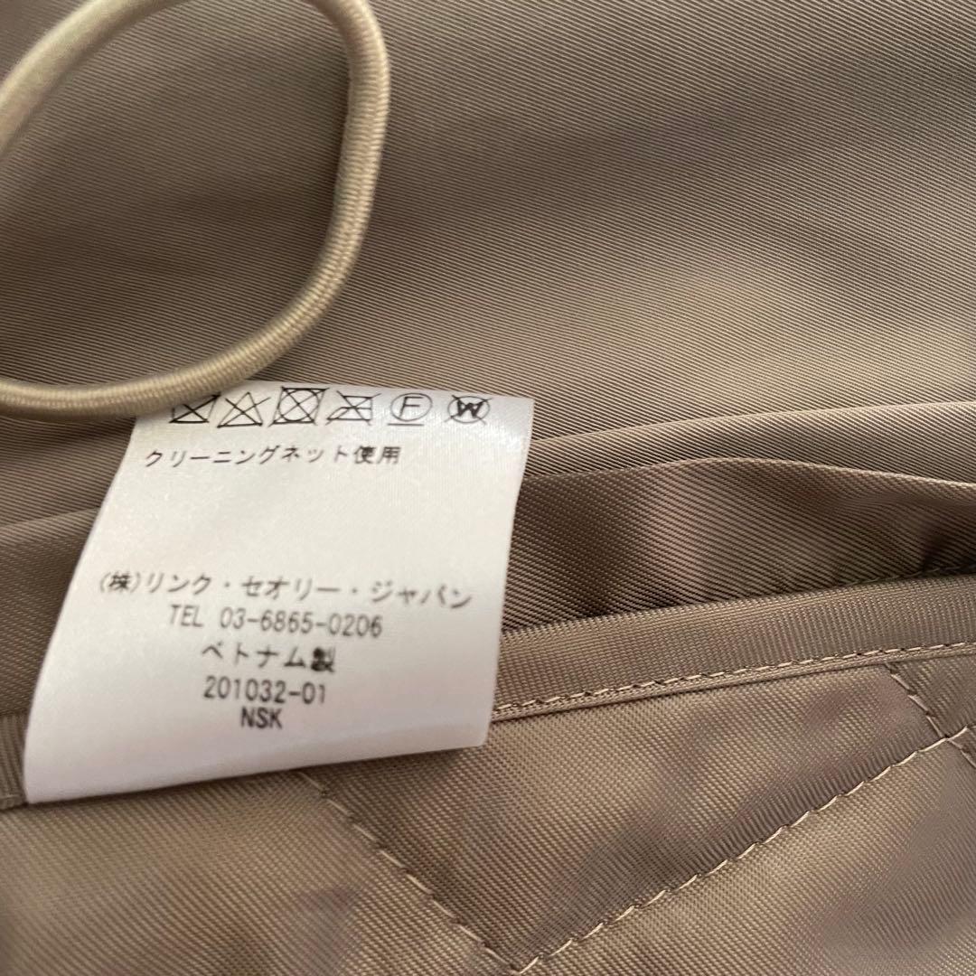 美品 theory luxe モッズコート キルティングライナー フード 38