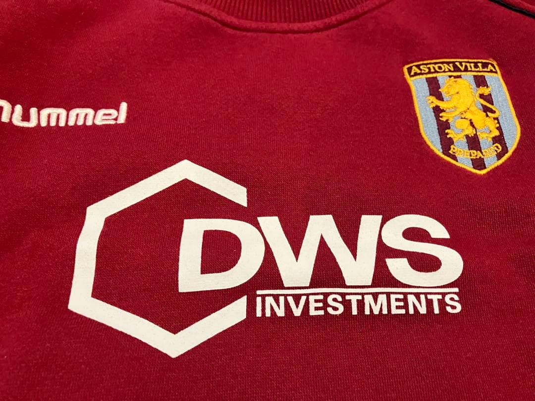 アストンビラ　hummel スウェット 古着 プレミアLB S