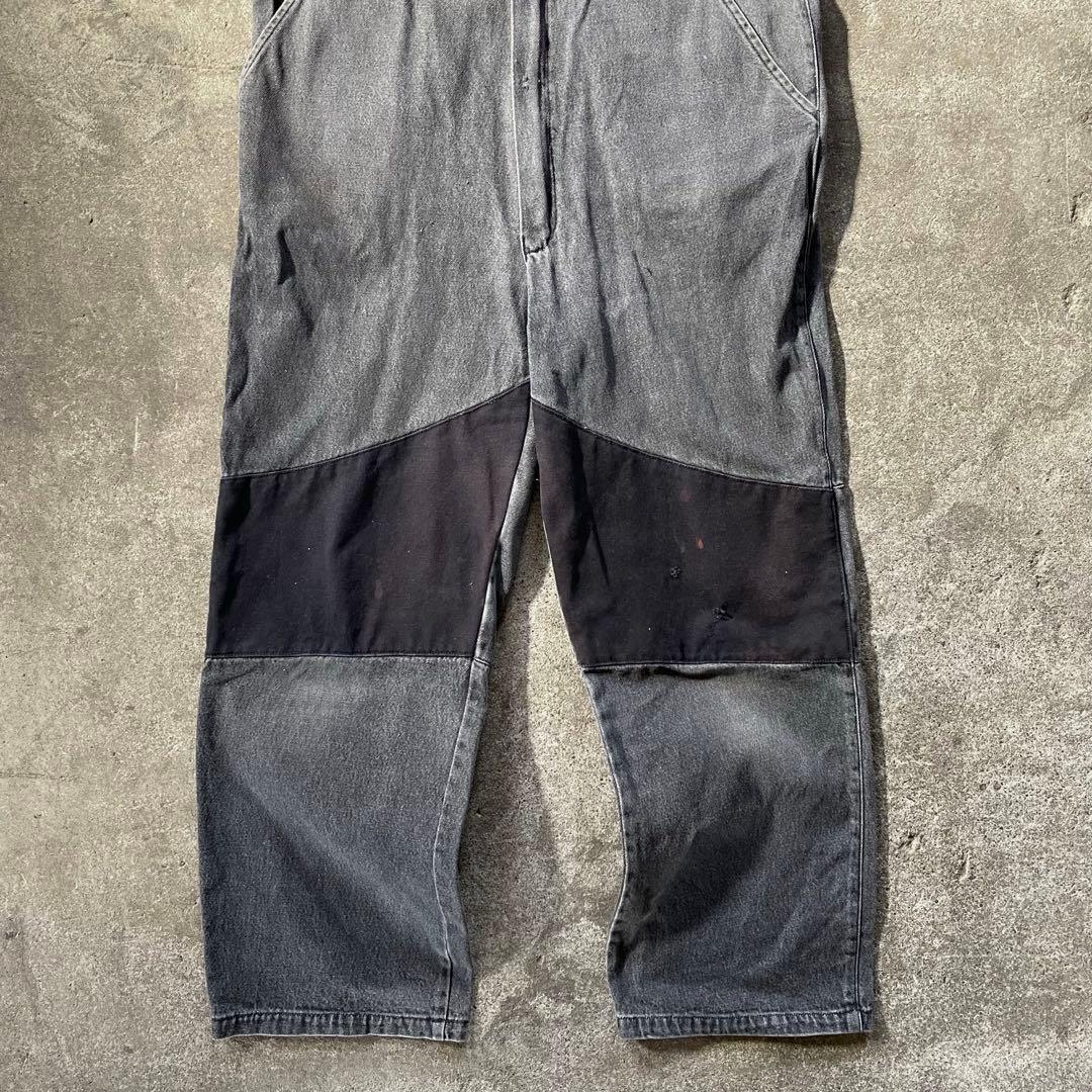 マックツール ブラックデニムオーバーオール つなぎ フルジップ 作業着 ロゴ刺繍