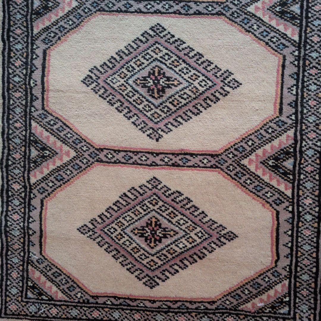 46x75cmパキスタン手織りマット(437)ギャッベ・ペルシャ・じゅうたん