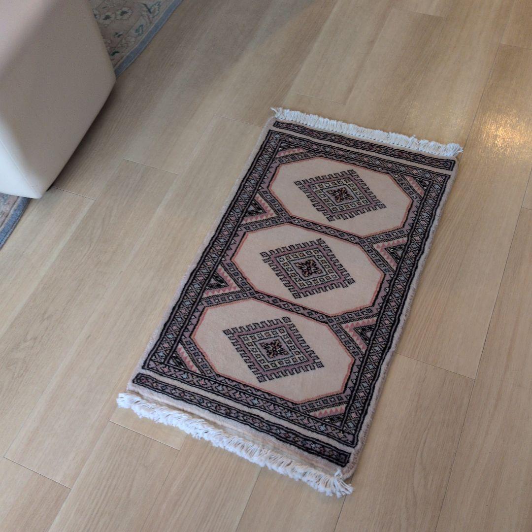 46x75cmパキスタン手織りマット(437)ギャッベ・ペルシャ・じゅうたん