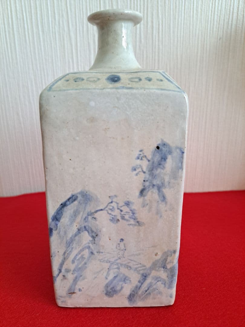 古伊万里 青花 李朝 徳利 花入 古美術 骨董