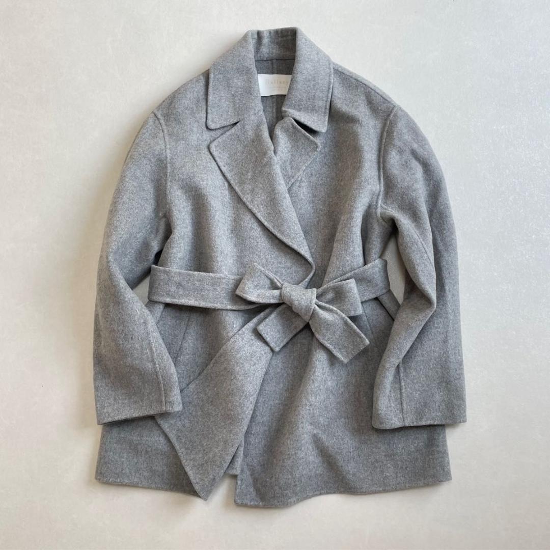 美品　Ballsey プレミアム　ウール リバー ベルテット ショートコート