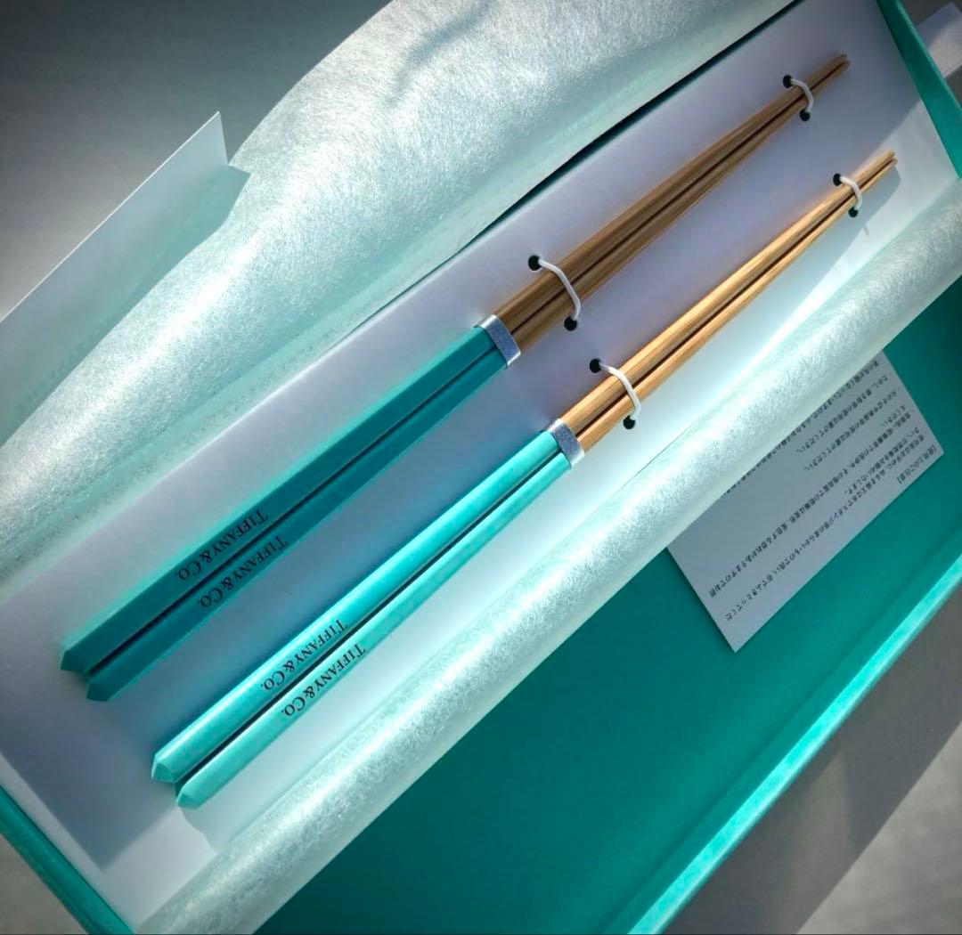 Tiffany オリジナル夫婦箸 / 正規箱&正規紙袋付き