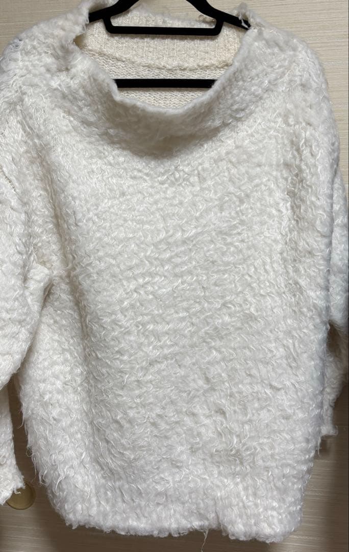 NICE CLAUP メリーカールニットチュニック 肩リボンキャミソール　セット