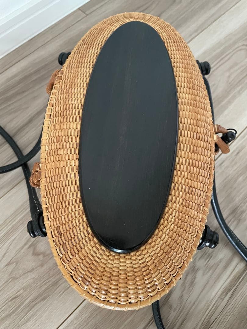 ナンタケットバスケット　10インチ　オーバル　蓋付きバスケット