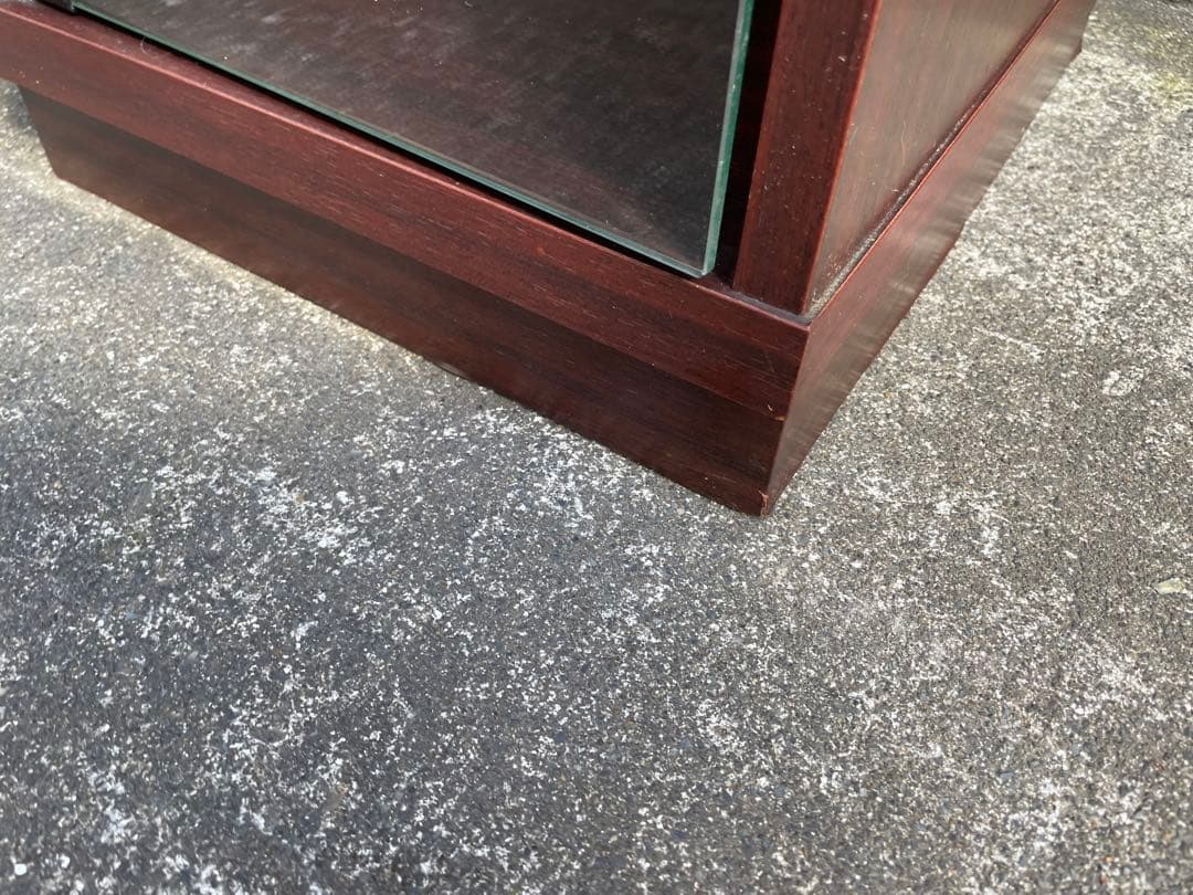 昭和レトロ レコードラック ガラス戸付き 昭和当時物 ミッドセンチュリー