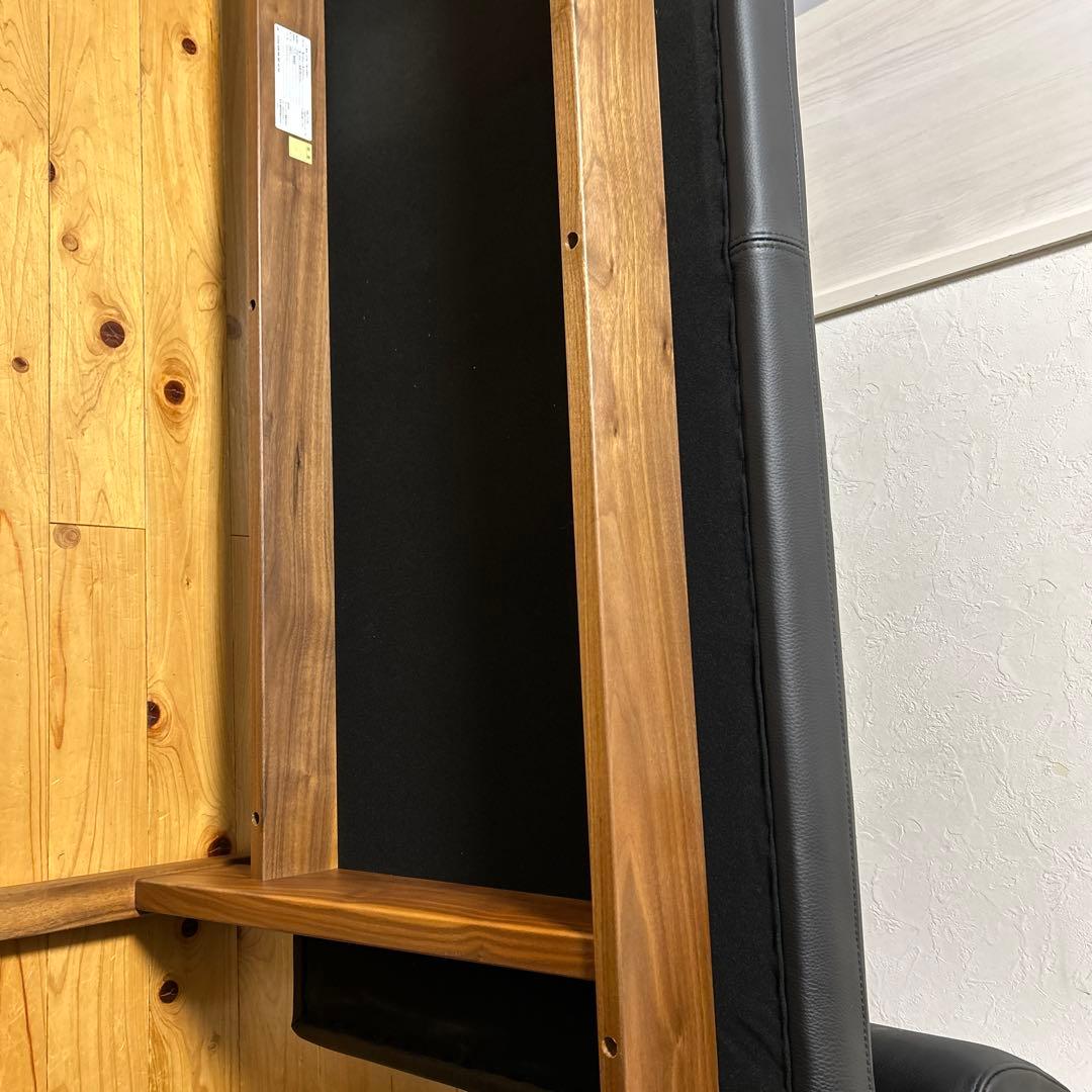 ナガノインテリア　 MOCOA 本革片アームチェア三人掛け　日本製