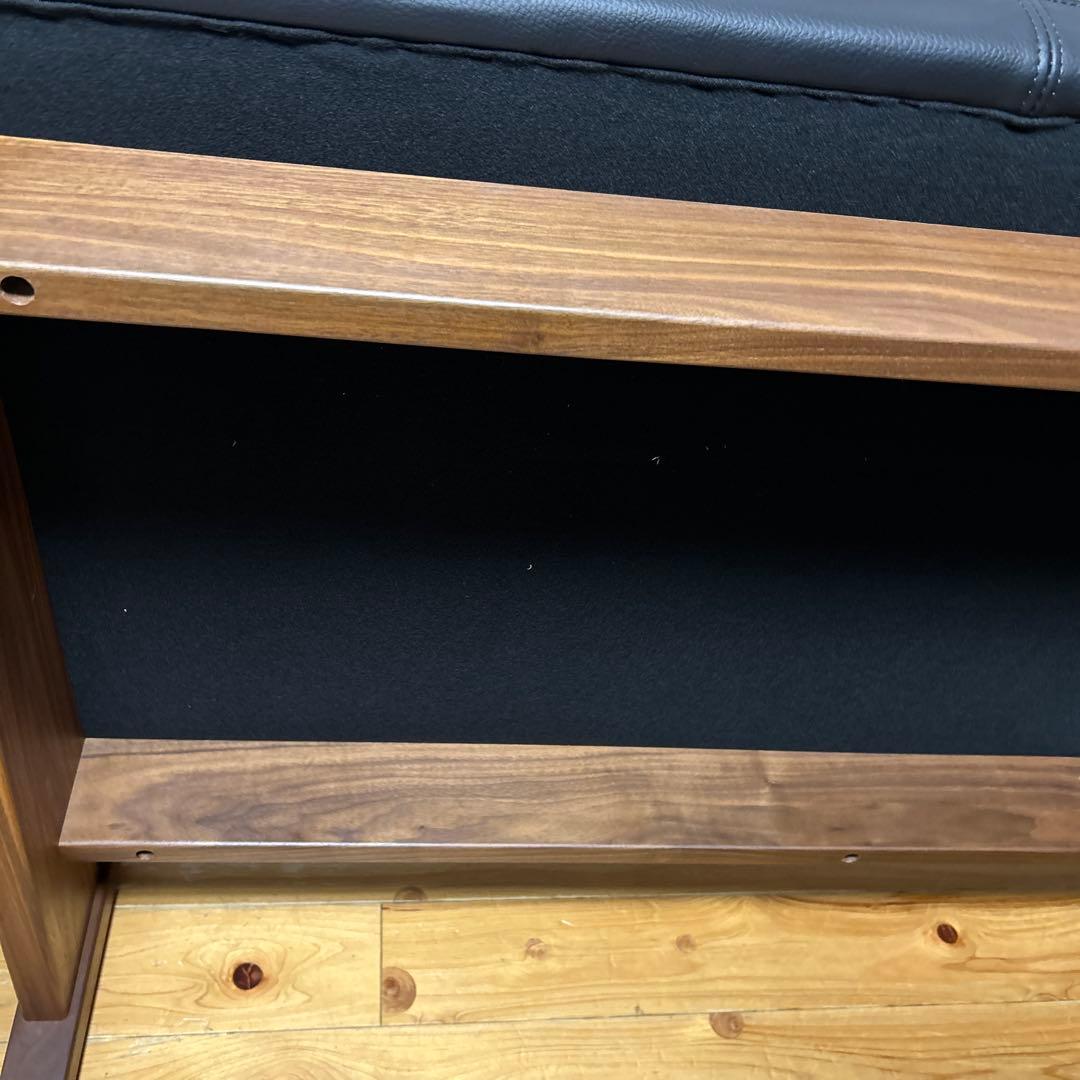 ナガノインテリア　 MOCOA 本革片アームチェア三人掛け　日本製