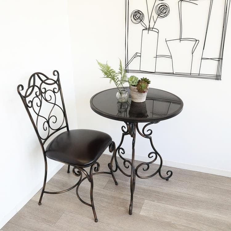 ヨーロピアン クラシカルテーブル マーブル アイアン