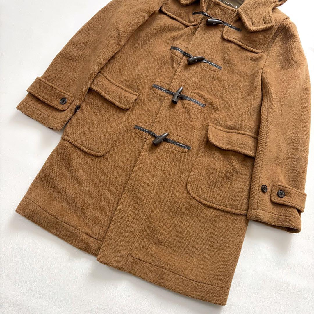美品✨マッキントッシュ　ロングダッフルコート　ヘリンボーン　キャメルブラウン