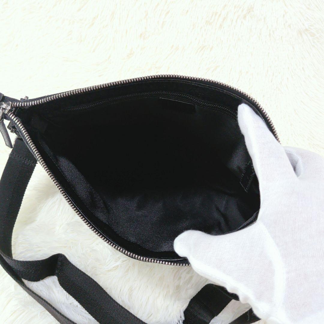 【✨美品✨】グッチ ショルダーバッグ GGキャンバス ブラック