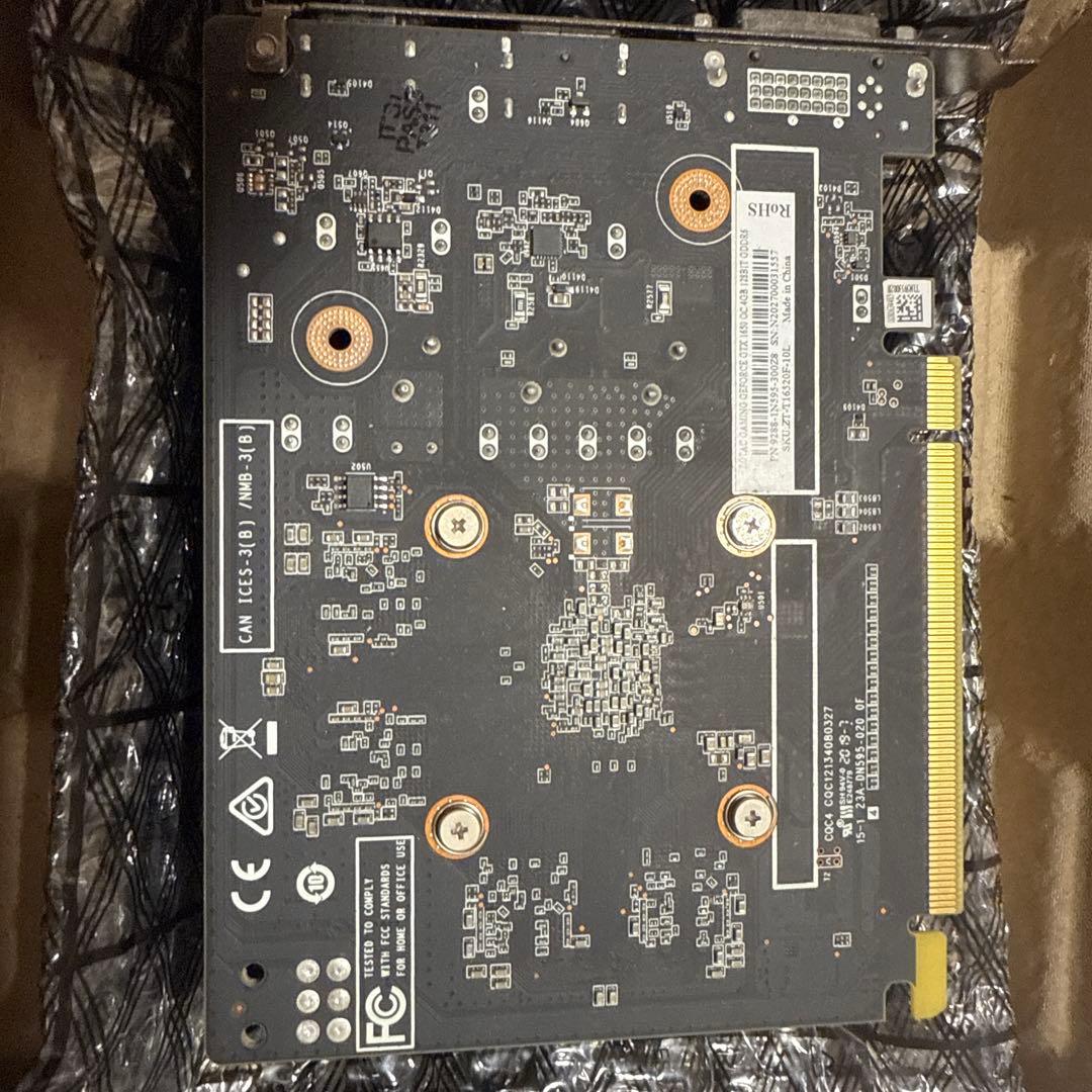 ZOTAC GEFORCE GTX 1650 4GB 【おまけメモリ】