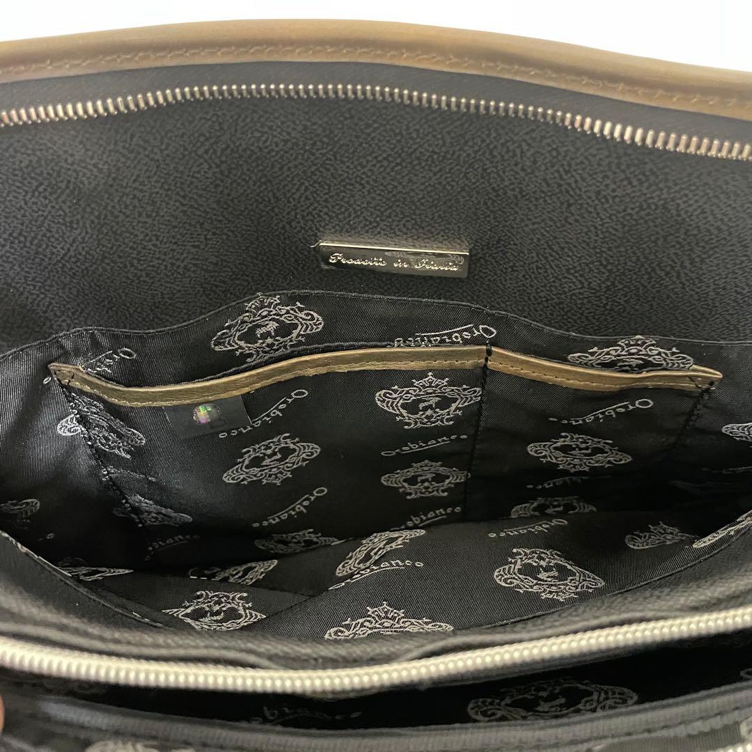 定価52,800円｜オロビアンコ【A4収納】ビジネスバッグ 本革コンビ グレー