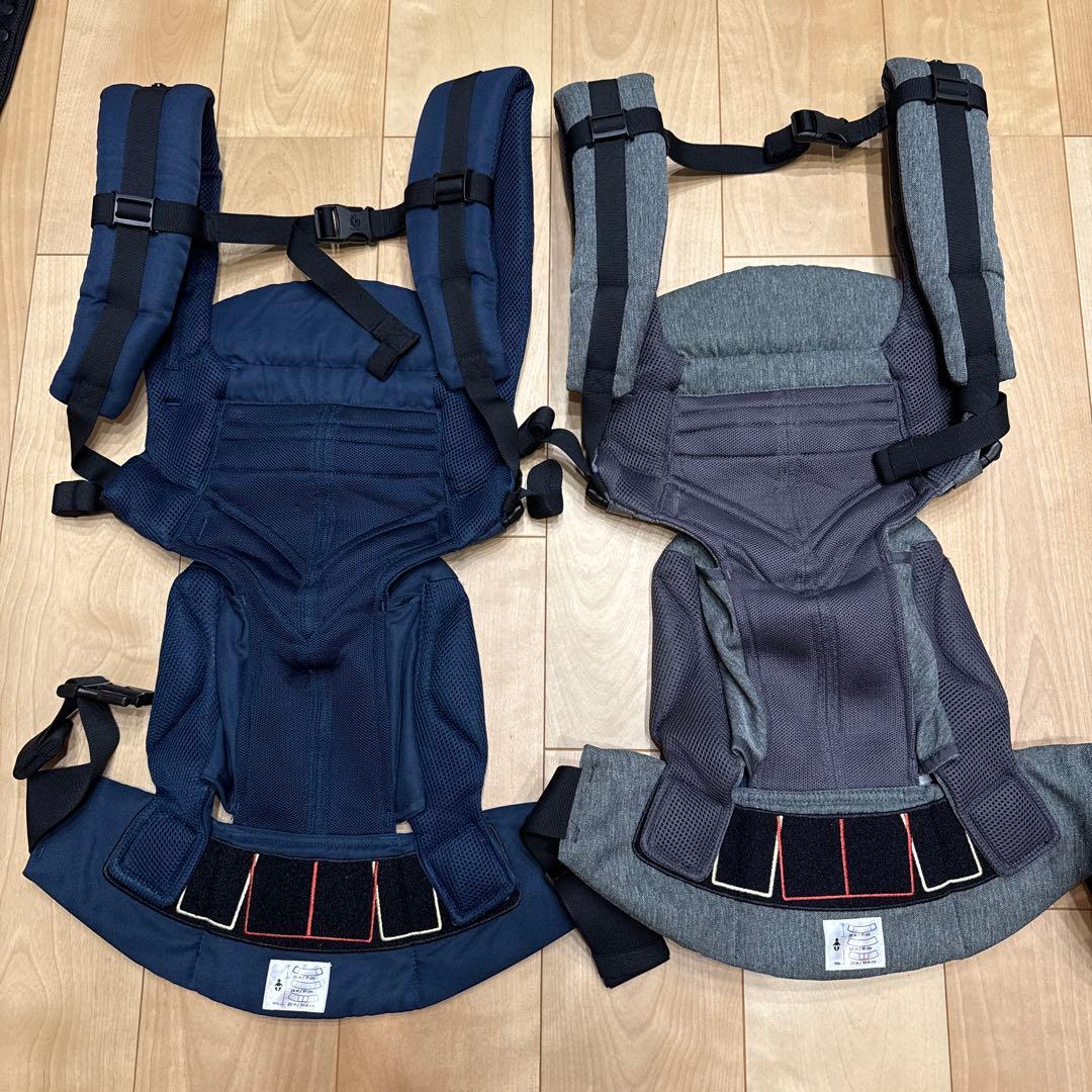 エルゴ抱っこ紐オムニ360クールエア2個セット防寒付　ネイビー グレー