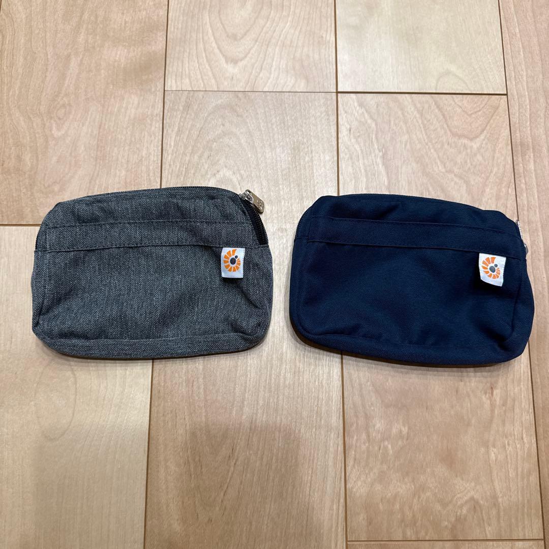 エルゴ抱っこ紐オムニ360クールエア2個セット防寒付　ネイビー グレー